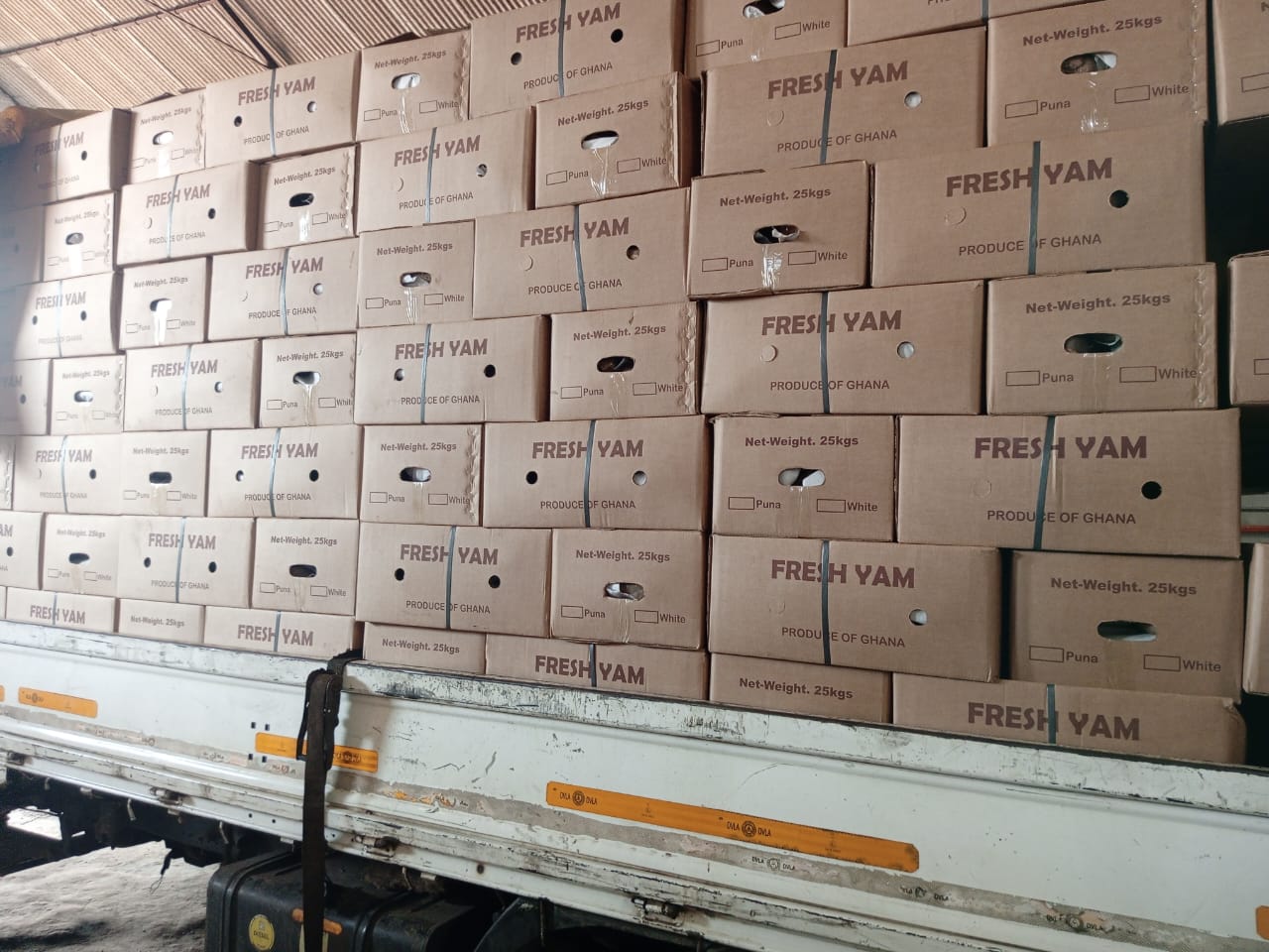 Bagging and labeling of products for export